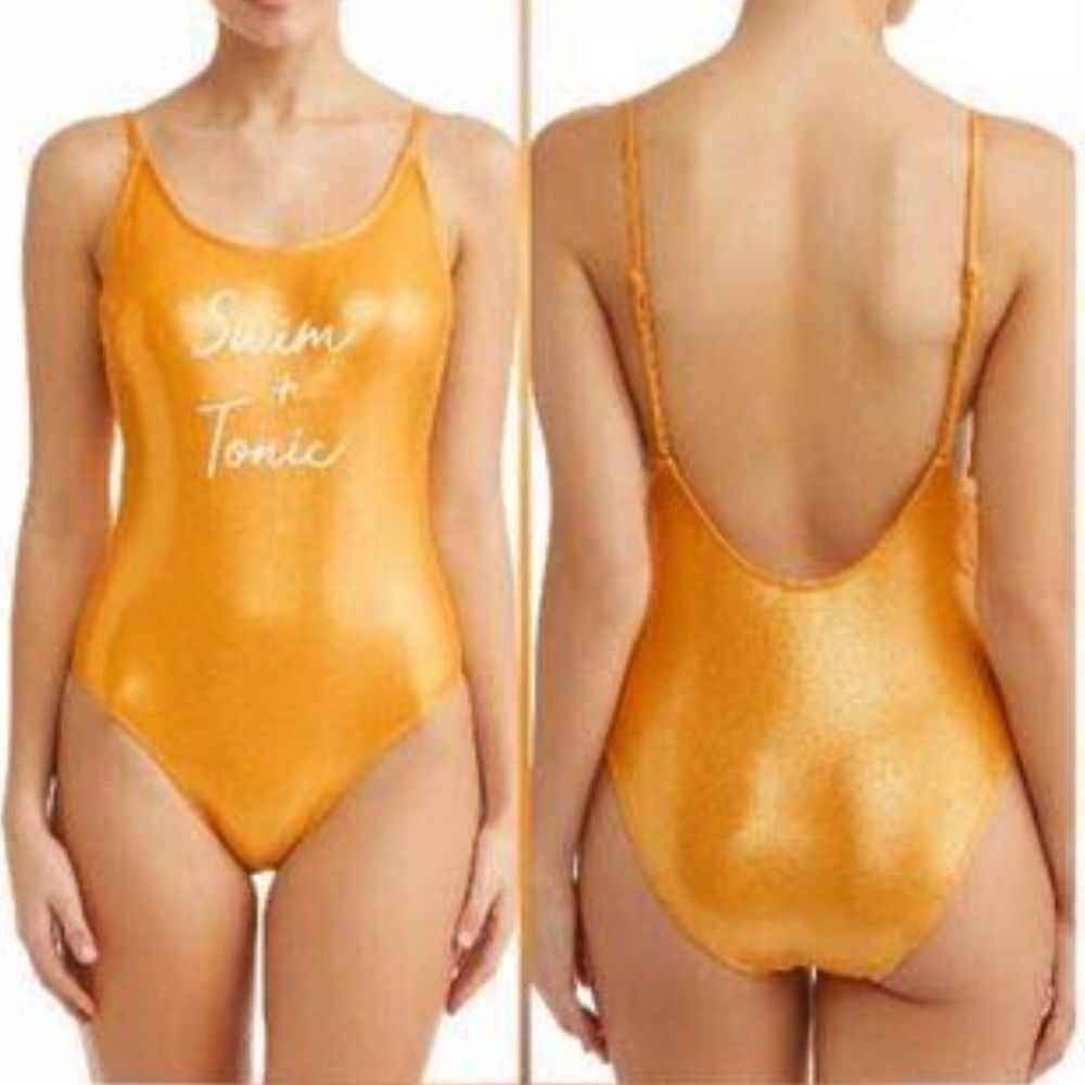 No Boundaries Orange Swimsuit